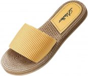 ZiSUGP Women's Cross Band Summer Beach Slippers Open Toe Slip On Platform Sandals