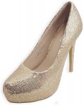 Glister Women's Crystal-16 Fashion Shiny Platform Pump